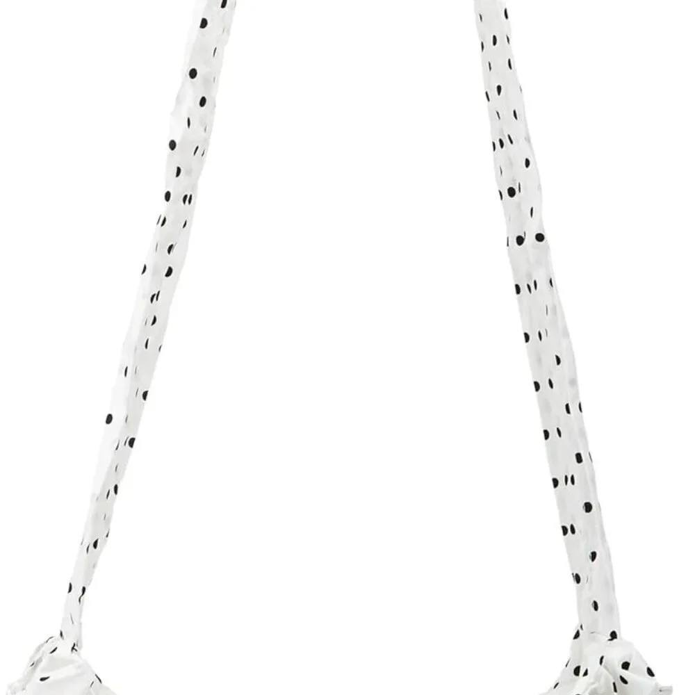 Polka Dot Crossbody Bag Women Polyester 14x8 Inches Adjustable Strap